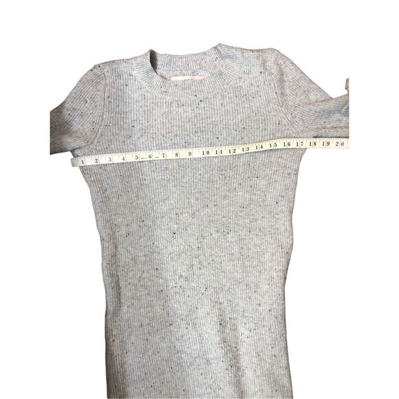 Gray sweater dress Loft gray flecked color throughout sweater dress with ribbon - Picture 8 of 10